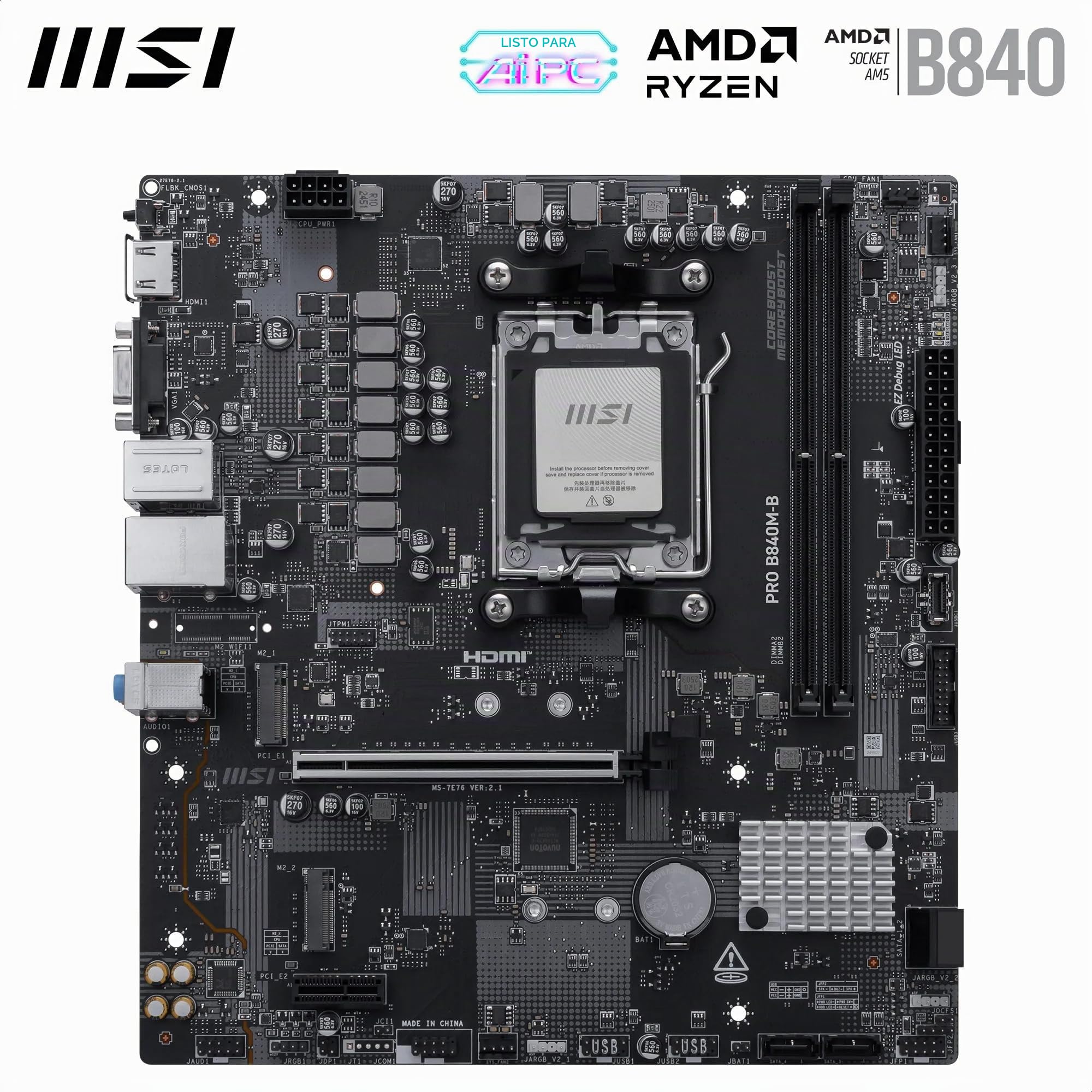 MSI Pro B840M-B - Placa Base