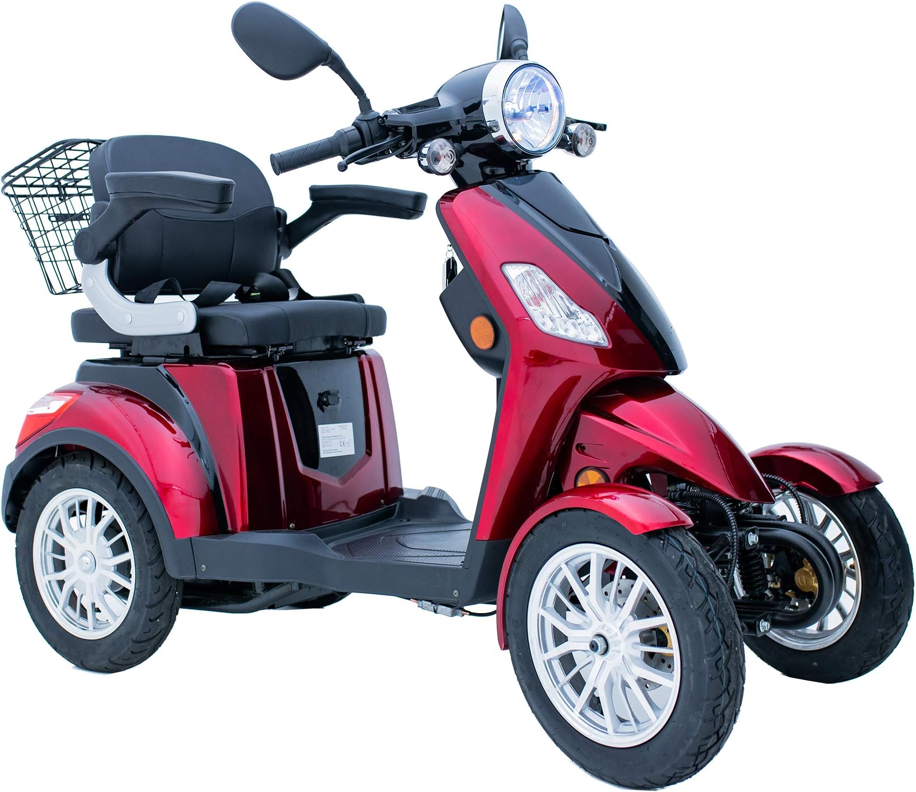 Green Power Four Wheeled Electric Mobility Scooter (RED)
