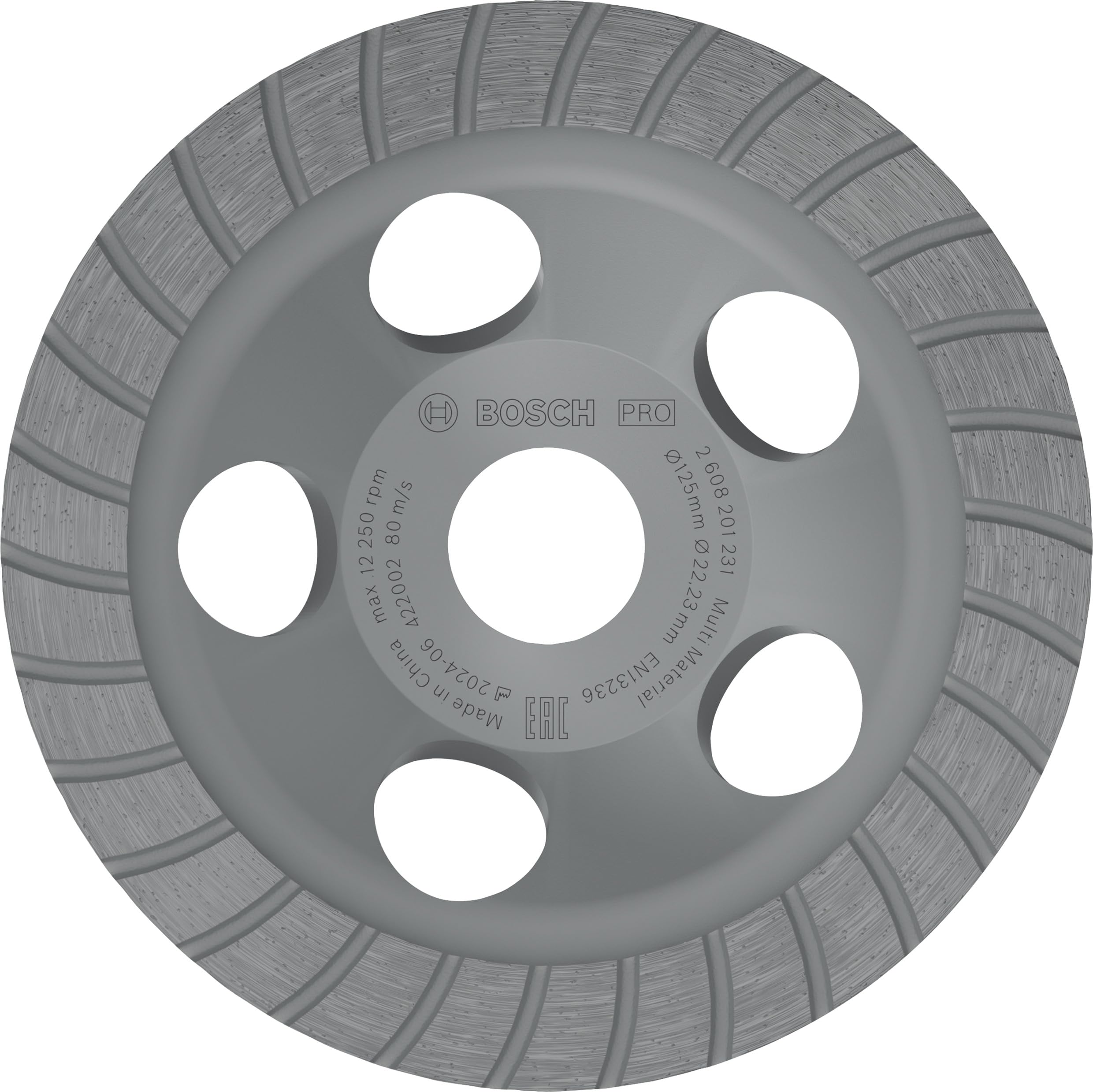 Bosch 2608201231 Meule assiette diamantée best for universal turbo 125 x 22,23 x 5 mm Jaune