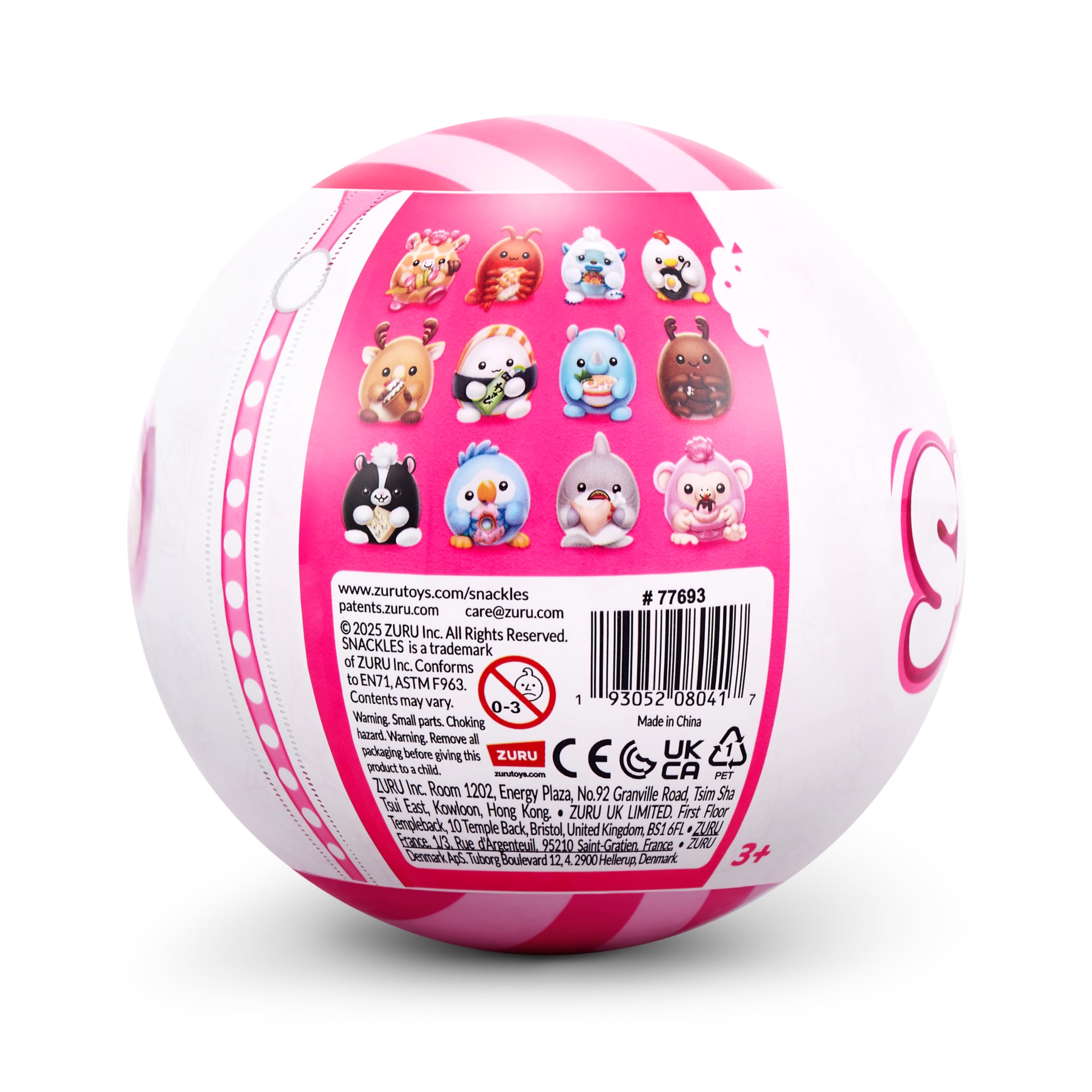 Snackles, peluche Serie 1 non da 13 cm di ZURU, peluche con accessorio snack (assortimento casuale)