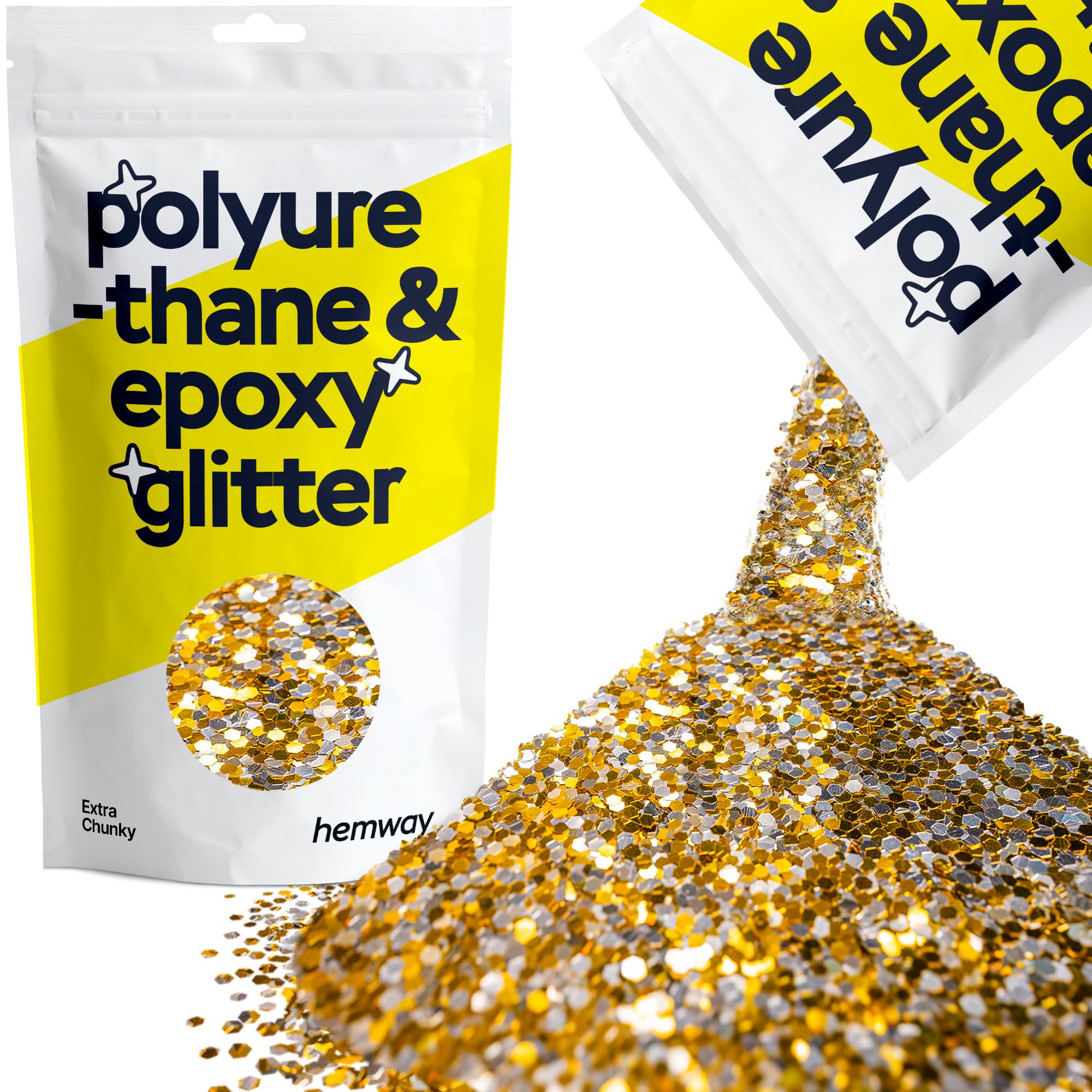 Hemway Resin Glitter Bronze Brown 100g Super Chunky | Polyurethane & Epoxy Glitter for Resin Crafts, Tumblers, Coasters, Floor & Table Art — view 171