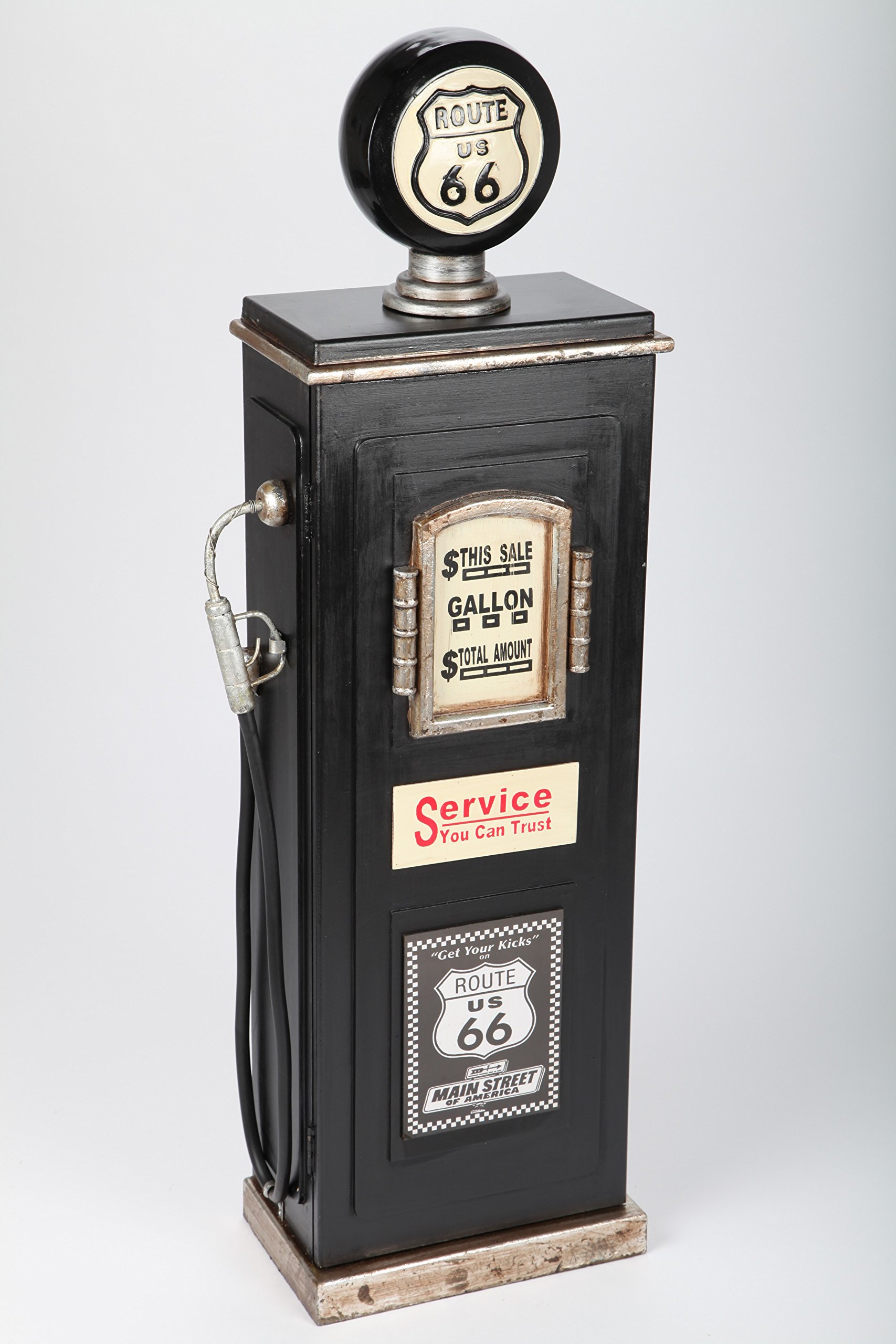 Design-Schrank Zapfsäule, Retro, schwarz, 102cm