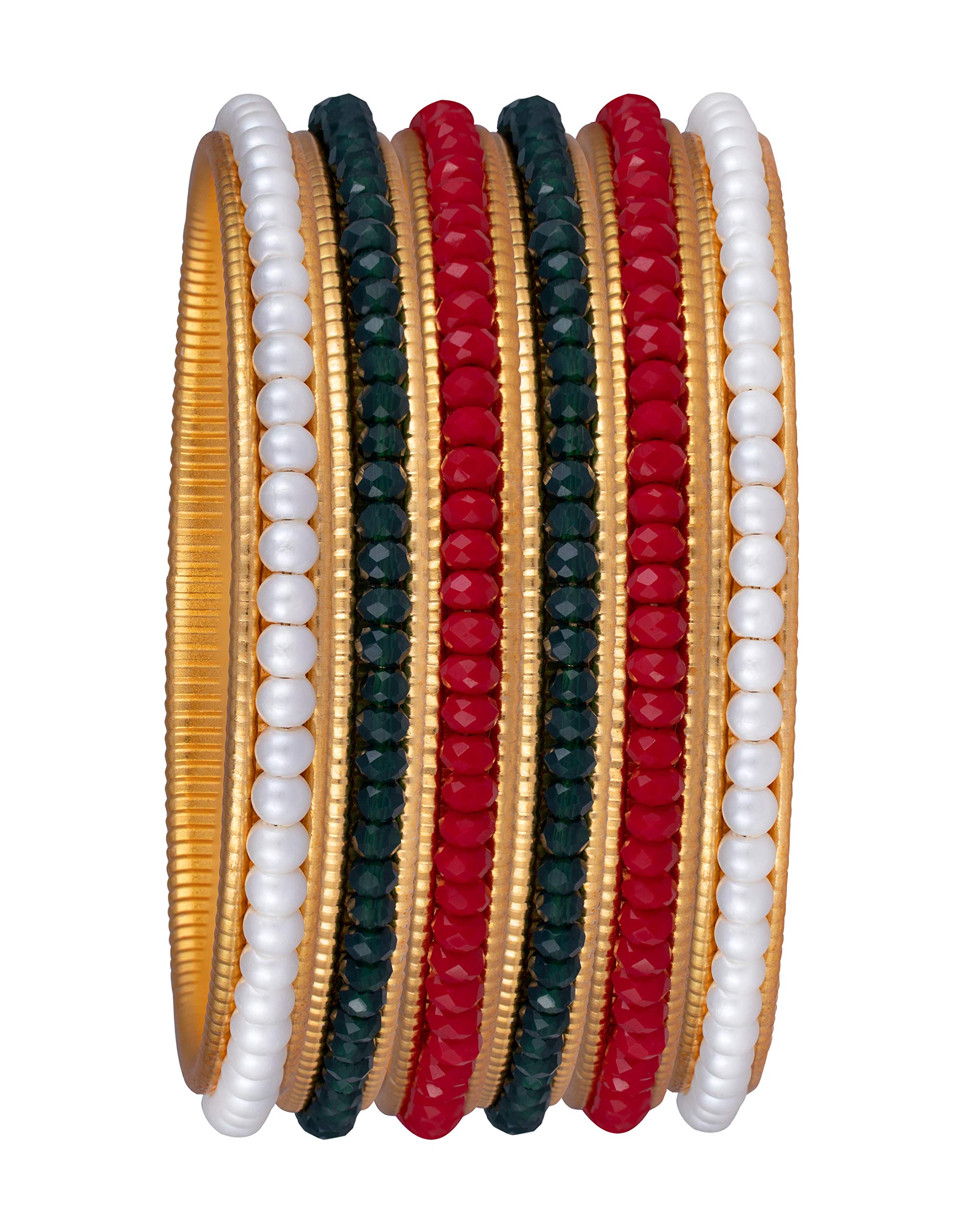 See full amazon price history chart for JFL - Jewellery for Less Handcrafted Combo of Pearl, Red and Green Crystal Beaded Gold Plated Bangle Set (Set of 6) JFL - Jewellery for Less Handcrafted Combo of Pearl, Red and Green Crystal Beaded Gold Plated Bangle Set (Set of 6) (B08Z8D4HL3) Amazon Price History, Amazon Price Tracker