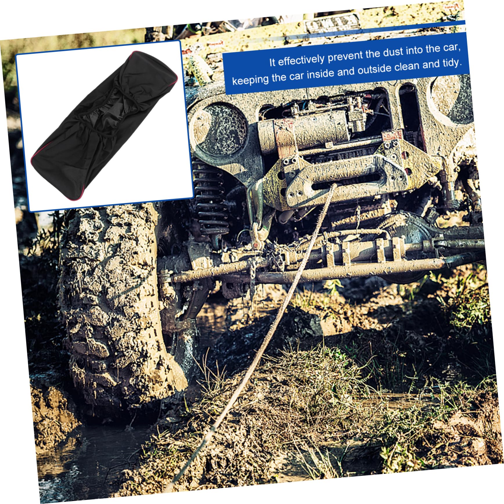 Balacoo D Oxford Cloth Cover Duty Capstan Winch Protector Heavy Duty Car Cover