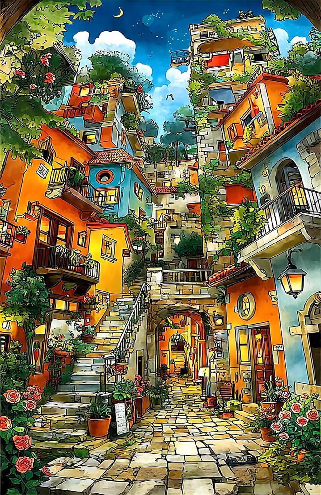 Puzzle 1200 Piezas para Adultos y Familia - Calles Ciudad | Rompecabezas de 75x50 cm | Juego de Mesa de Descompresión y Relajación Cumpleaños