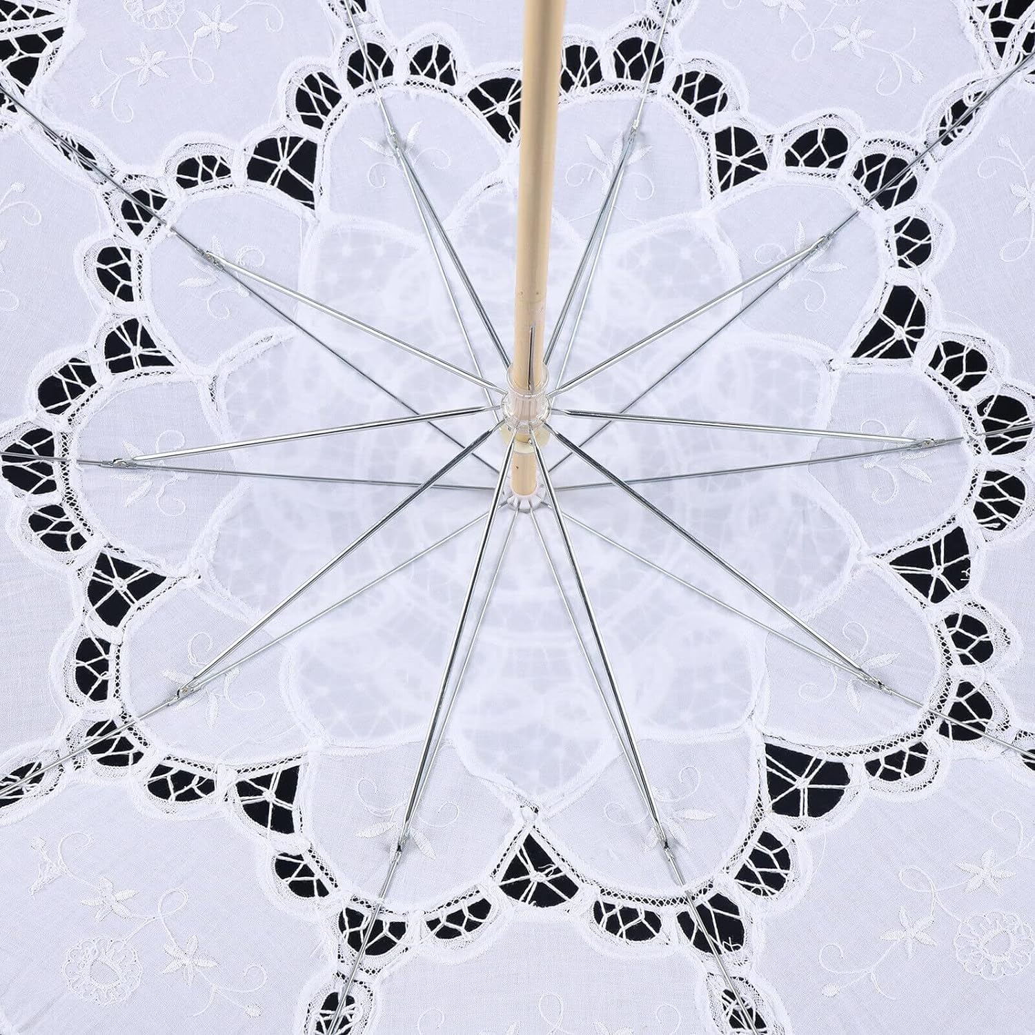 Große Braut Hochzeit Romantische Dekoration Regenschirm Spitze Sonnenschirm Sonnenschirm Fotografie Regenschirm 68cm Baumwolle