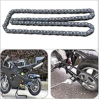 Vista 3 de YOXUFA T8F Cadena de transmisión 116 eslabones para 43cc 47cc 49cc 2-Stroke SSR SX50 Holeshot Coolster SYX Goped MotoTec APC Mini Chopper Super