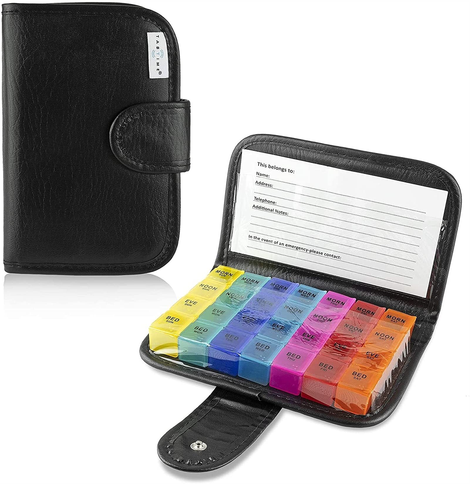 Boîte de pilules fractionnée RJJ - Boîte à pilules 28 compartiments portable et compacte