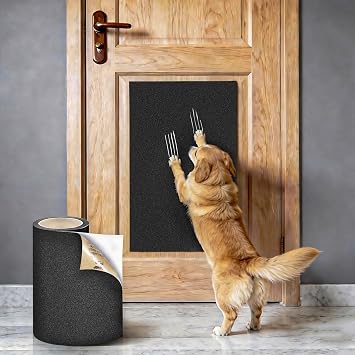 Scratch Board Trimming Tool, Sandpaper Scratch Paper, Dog Nail Scratch Board Sandpaper, Alternatives to Cat and Dog Nail Clippers,Nail Care, DIY Grooming Tool for Pets13.6in*9.8ft,Black