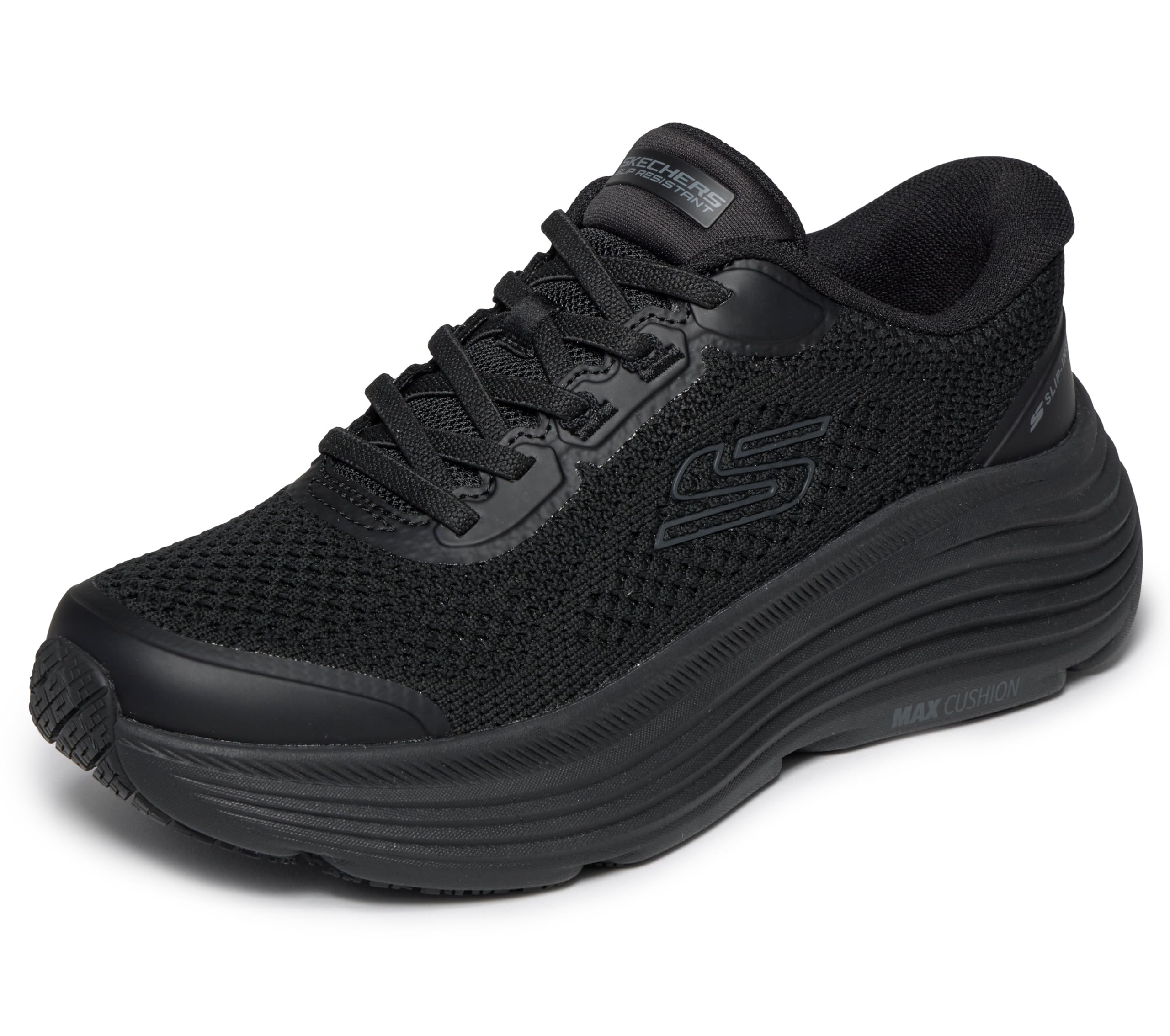 Skechers Men's Knit Bungee Max Cushioning Endeavour Sr Hands Free Slip Ins