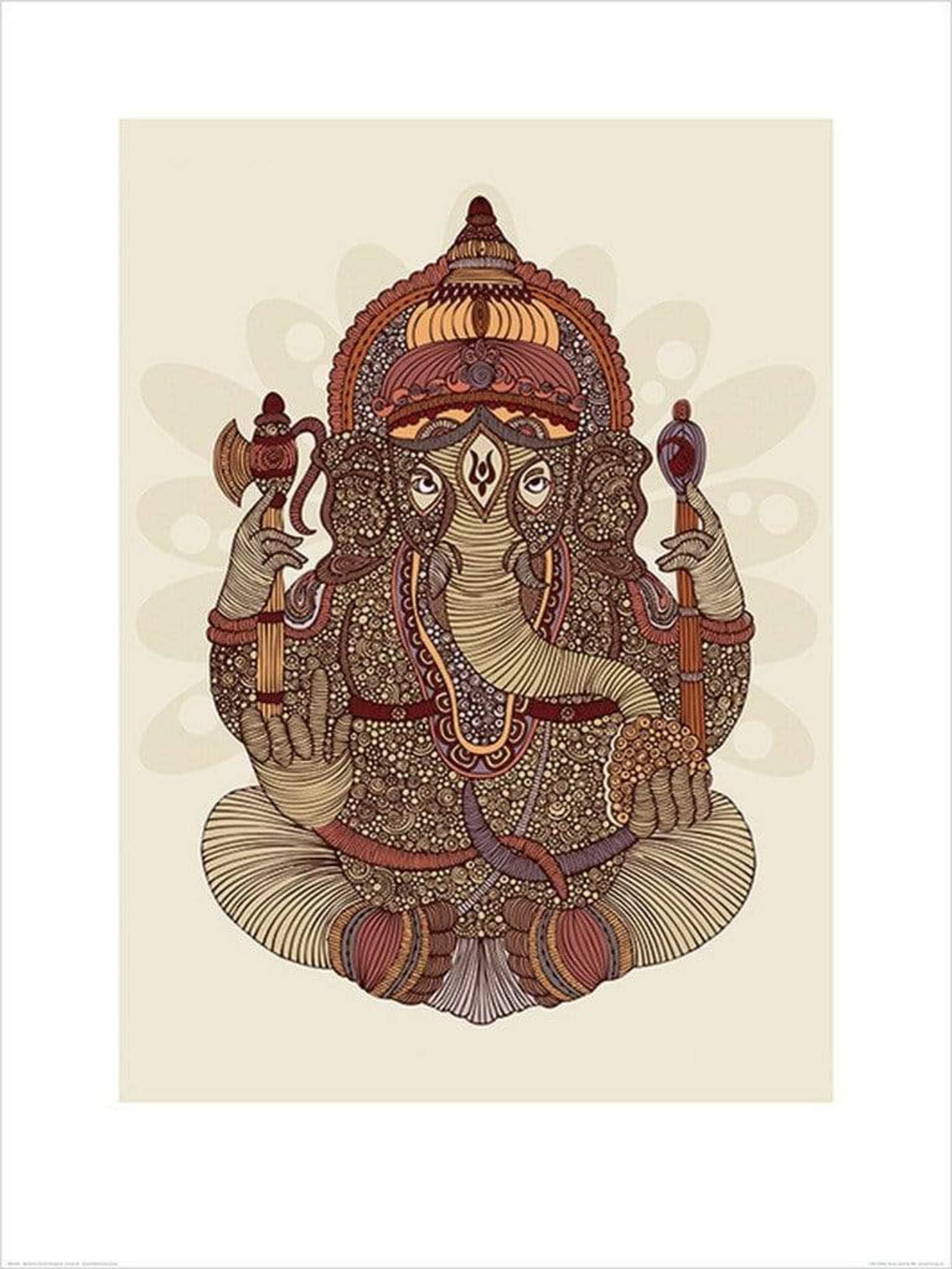 Ganesha toile imprimée Valentina Ramos 60x80 cm haute qualité