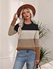 Suéteres de punto de cable para mujer Zeagoo para otoño e invierno, manga larga y cuello redondo 3