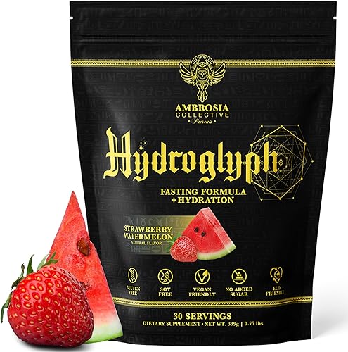 Miniatura 9 de Ambrosia Hydroglyph - Mezcla de bebida de hidratación con electrolitos para intraentrenamiento | Polvo de electrolitos sin azúcar con aminoácidos |
