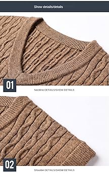 メンズウェア EMBLEM V-NECK KNIT VEST - BROWN 61vFwndPBjL._UF350,350_QL80_.jpg