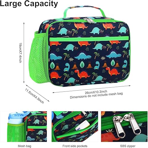 Miniatura 4 de RHCPFOVR Lonchera para niños  Lonchera aislada para niños y niñas, bolsa de almuerzo lavable y lonchera reutilizable a prueba de fugas para la