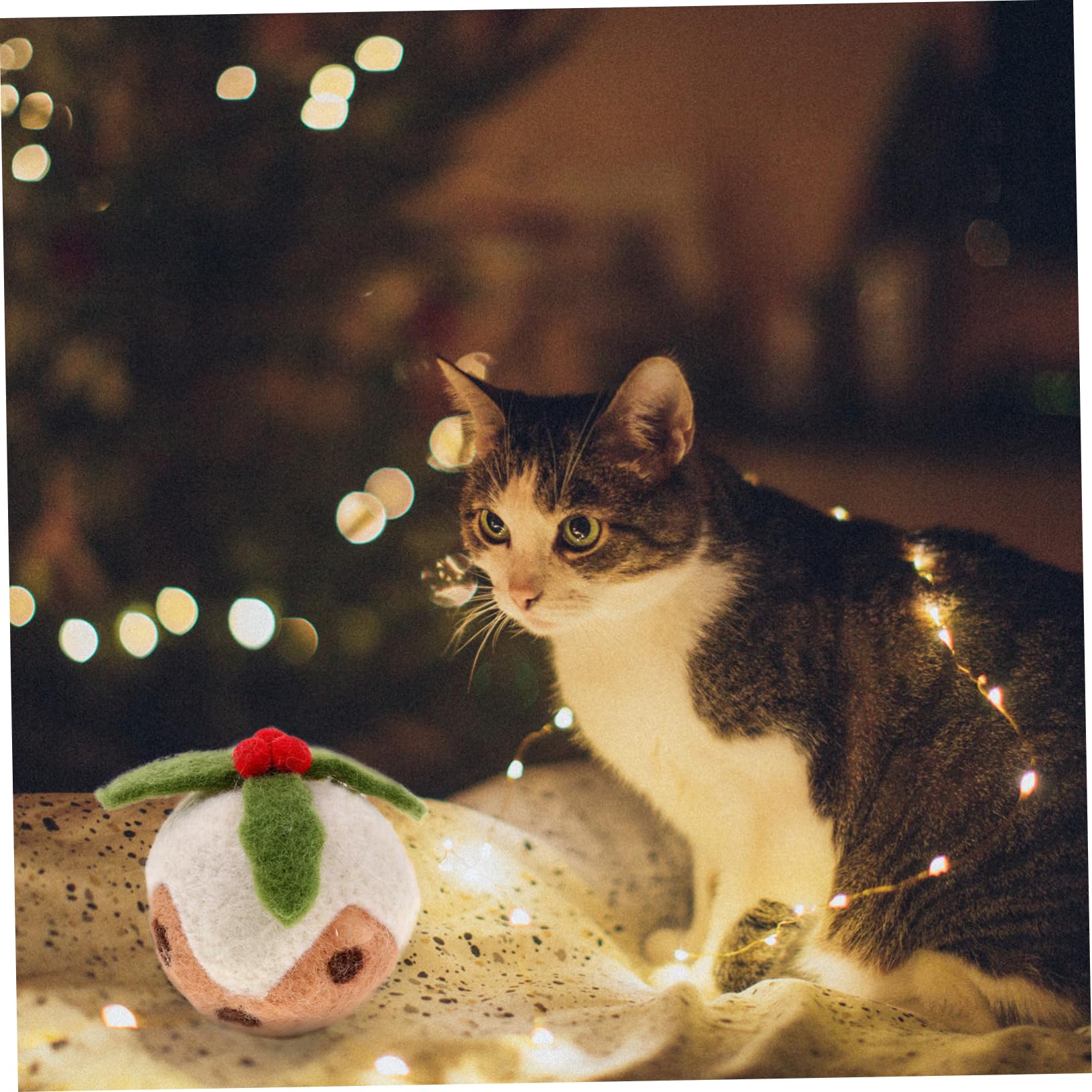 Happyyami 9stücke Interaktive Katzenspielzeuge Aus Wolle Weihnachts-kratzbälle Für Katzen Lustige Und Unterhaltsame Spielzeuge Für Aktive Haustiere Für Weihnachtszeit