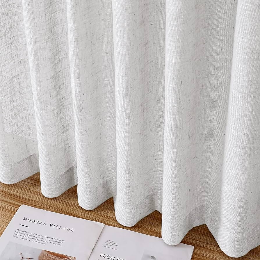 リネン　タイトップカーテン　ホワイト リネンタイトップカーテンホワイト
