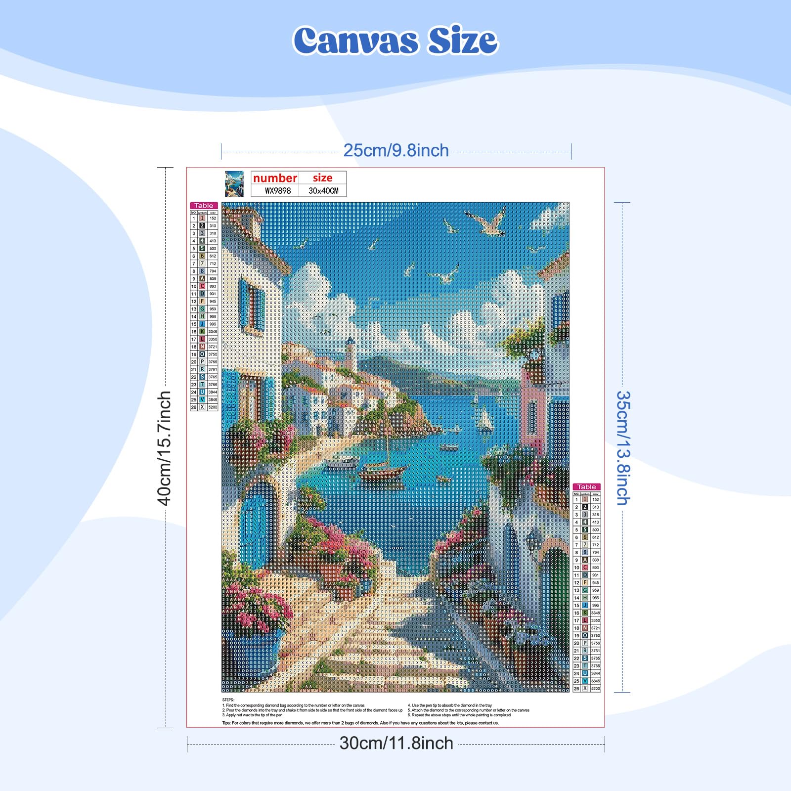 EOBROMD Diamond Painting Kit Completo – Cucciolo Di Mucca E Fiori, 30x30 Cm, 5D, Fai Da Te Per Bambini E Adulti