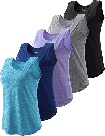 Liberty Pro 5 Pack Women's Wide Strap Workout Tank Tops
