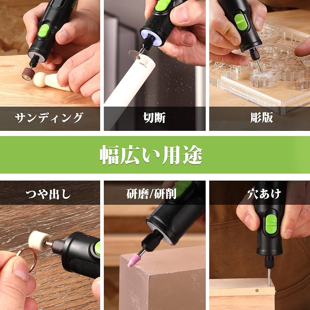 Amazon | WORKPRO ミニルーター リューター 7.2V TypeC充電式