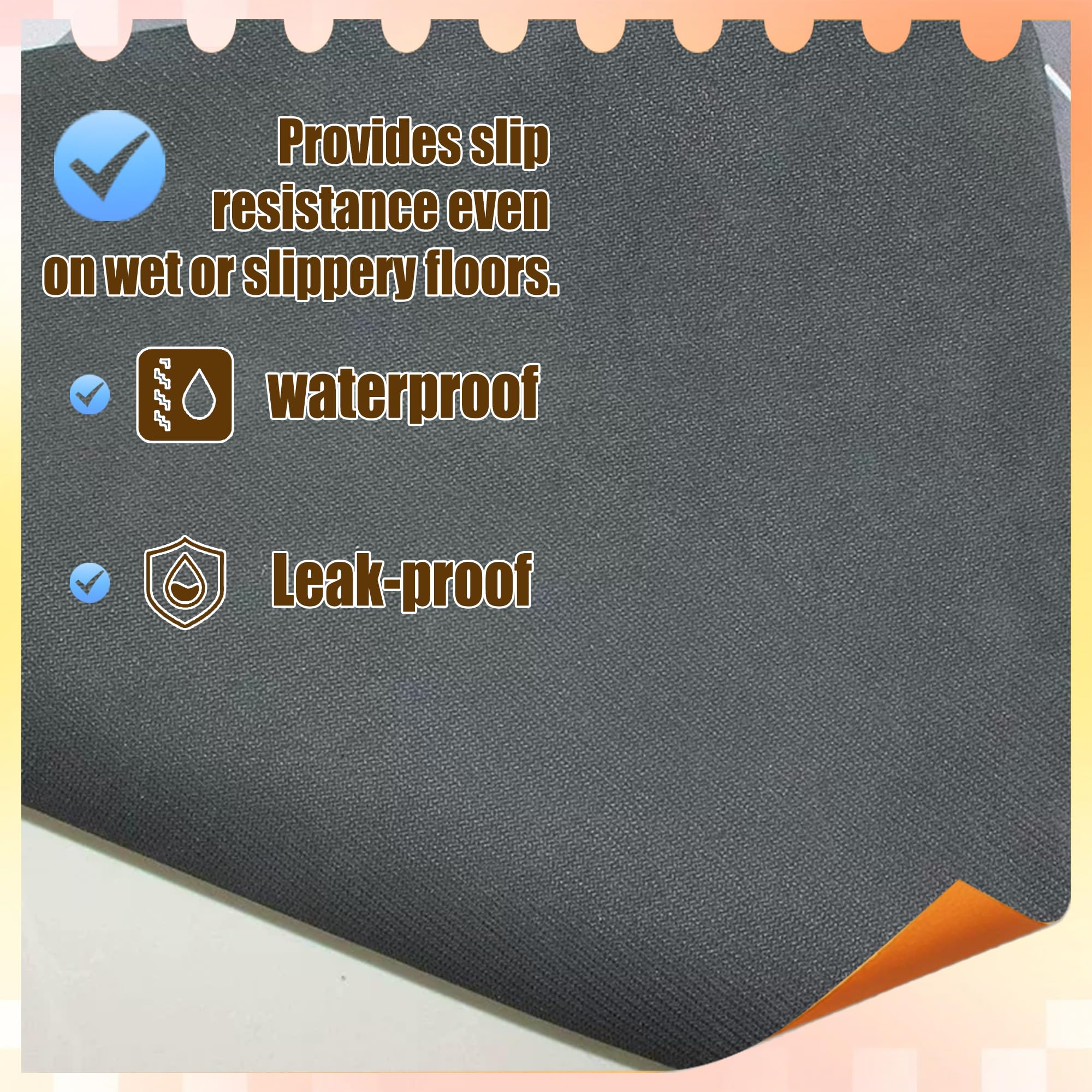 Tappeto Diatomite Bagno Antiscivolo 50 x 140 cm Assorbente Tappetino Antiscivolo Doccia Antimuffa per Doccia, Cucina, Ingresso, Grigio Scuro