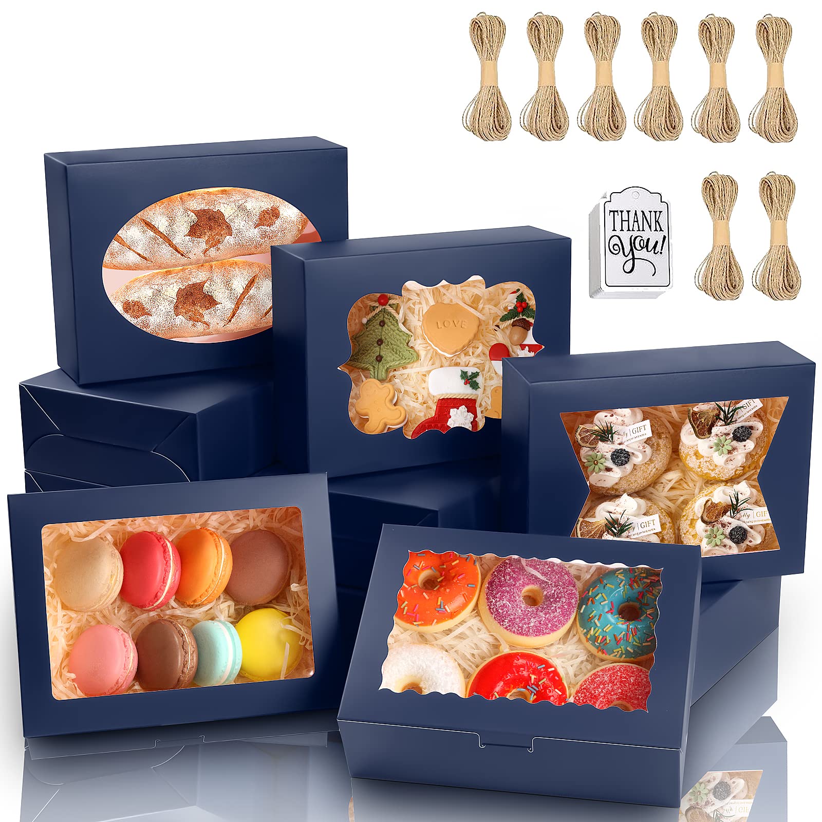 Amazon.com: KPOSIYA 65 PCS 8x6x2.5 Inch Cookie Boxes with Window