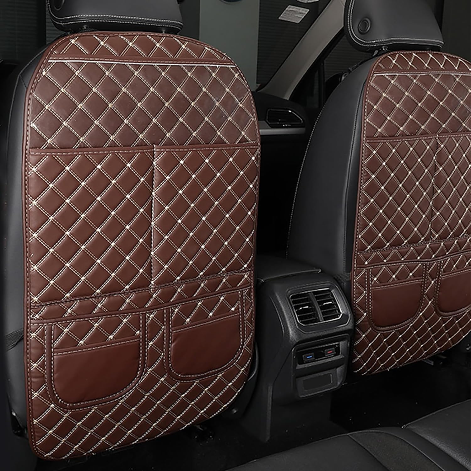 に適用 日産シルフィB17型2012年12月~2021年10月 車用 キックガード 後部座席用 シートバックプロテクター 6ポケット