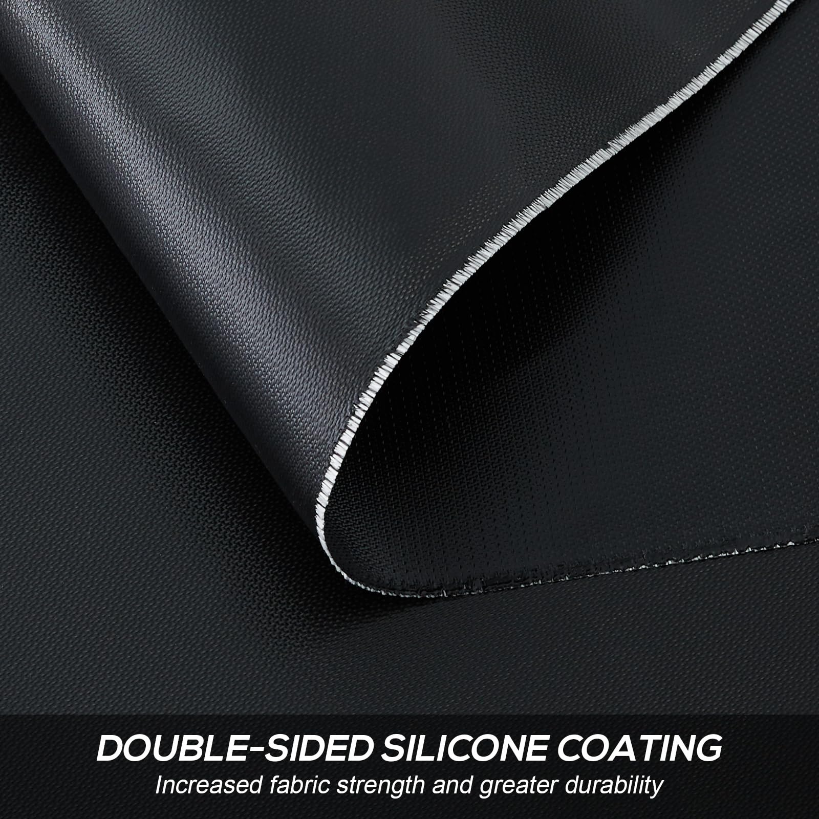 Grand tissu ignifuge en fibre de verre avec revêtement en silicone, couverture résistante à la chaleur pour grill, soudure, cheminée, poêle de cheminée, tapis résistant au feu protège les sols contre