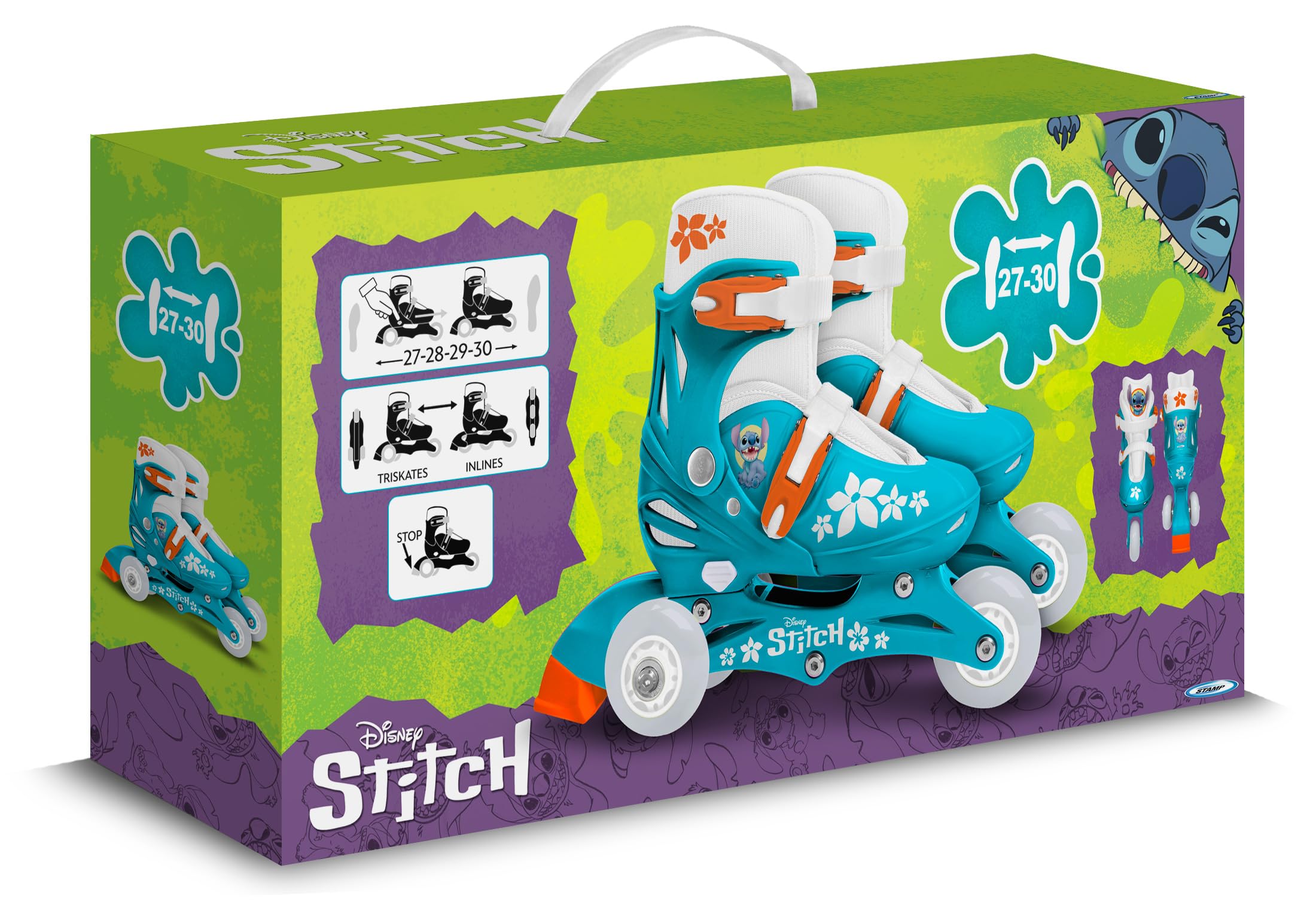 Rollers TRISKATES Stitch 27-30, Blue White