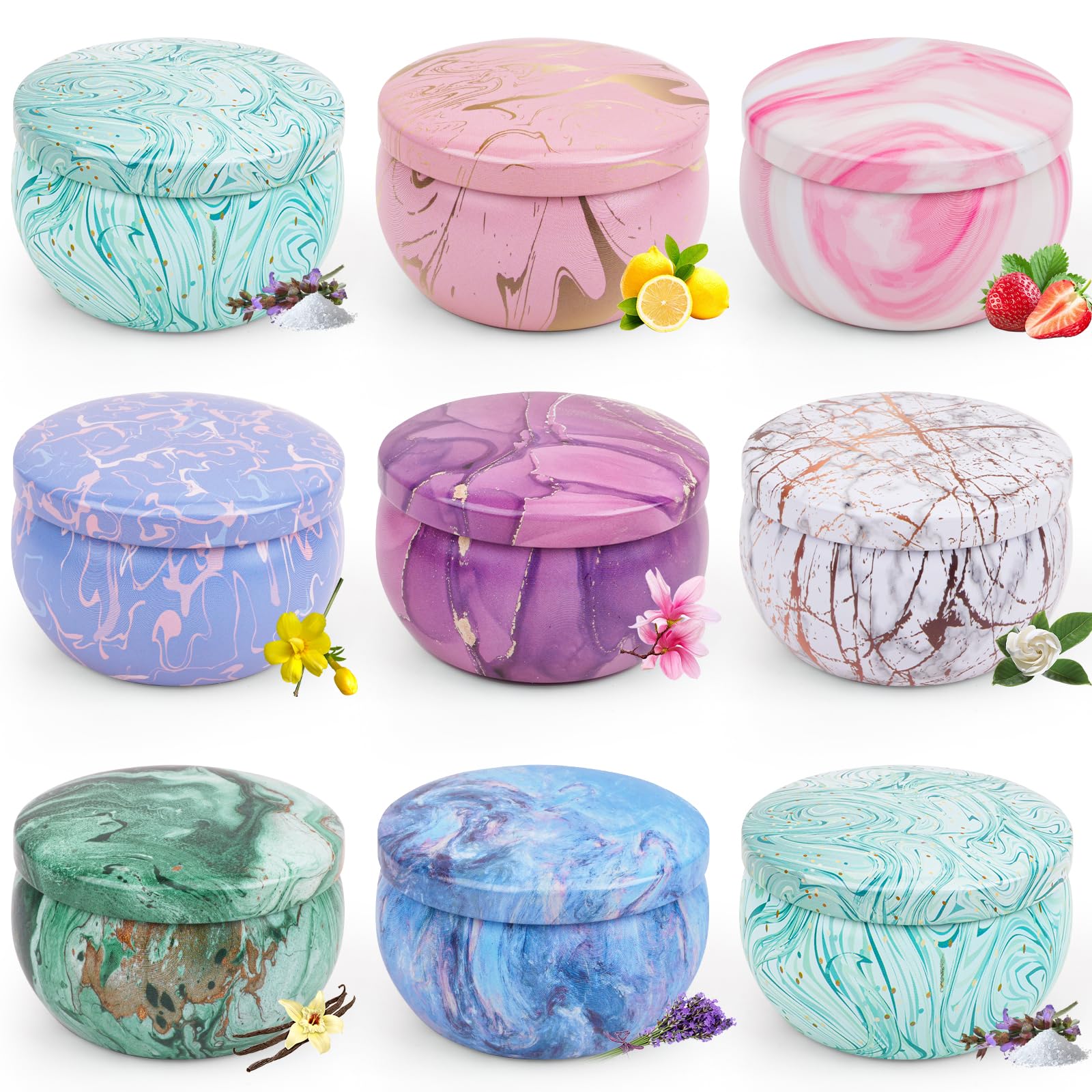 Velas Aromáticas, Cera de Soja Para Velas Perfumadas, Aromáticas Velas Aromaticas Para Regalo 9 Pack Para Mujer, Mamá, Velas Decorativas Set Regalo Mujer