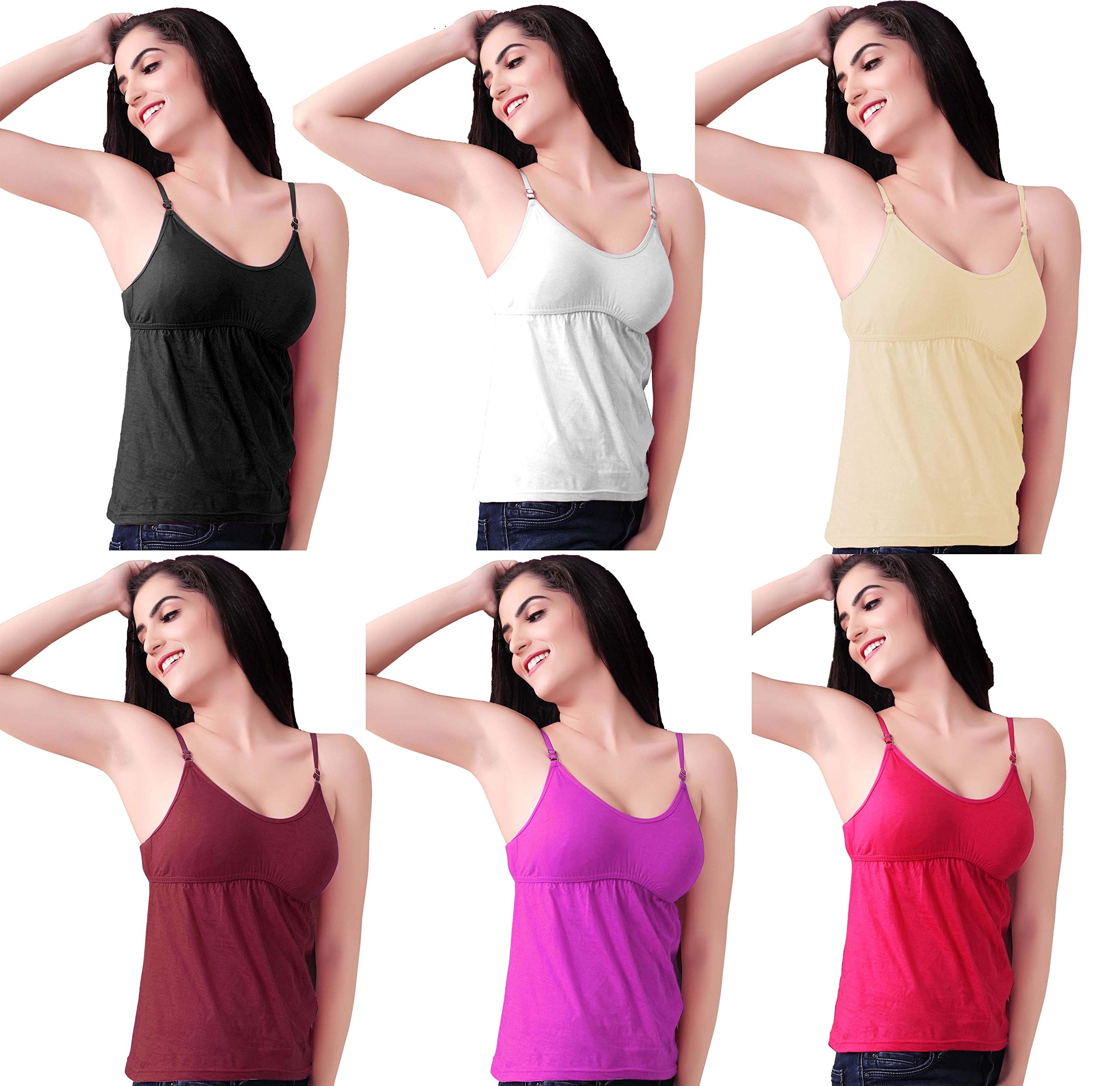 Mythili Women's/Girls Seamless Cotton Bra Slip | Double Layered