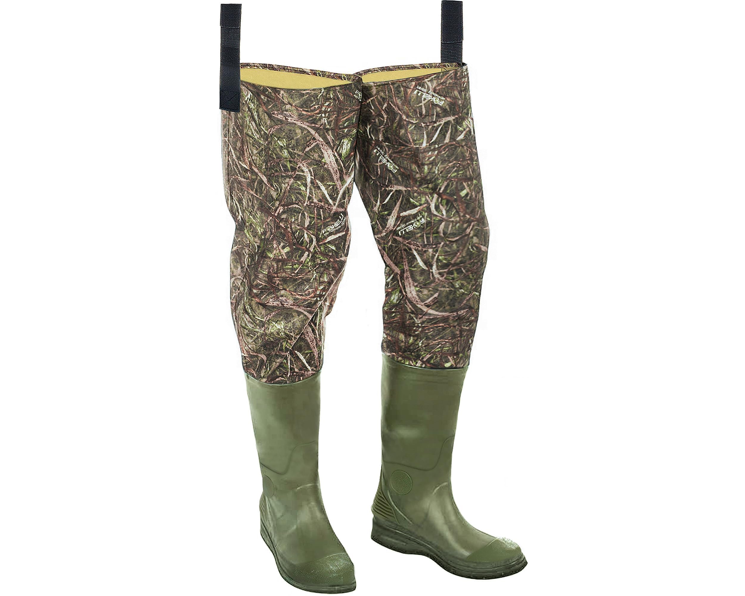 Foxelli Hip Waders – Waterproof Camo Hip Waders for Men & Women with Boots Lightweight Wading Hip Boots for Fishing & Hunting