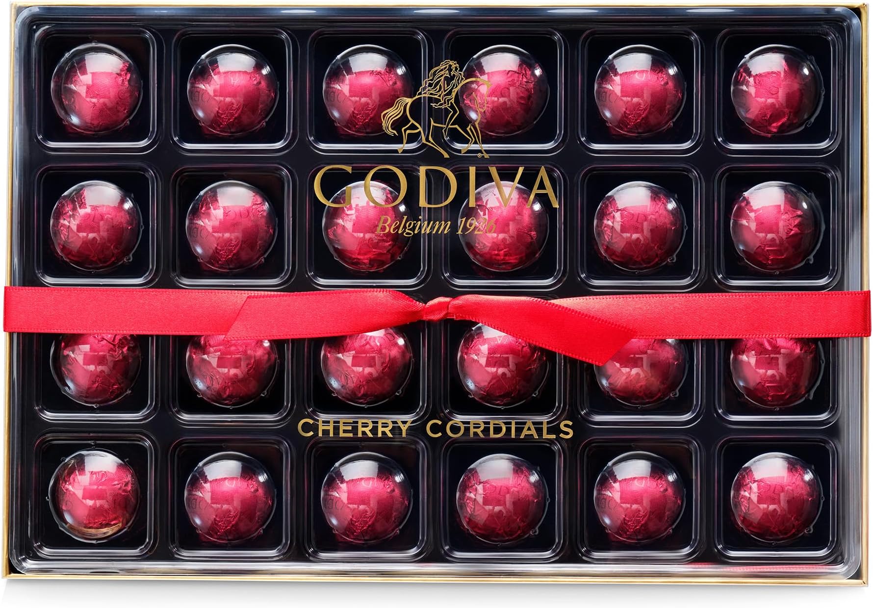 Godiva Dark Chocolate Covered Cherries Cordial Gift Box - Candy Assortment wi...