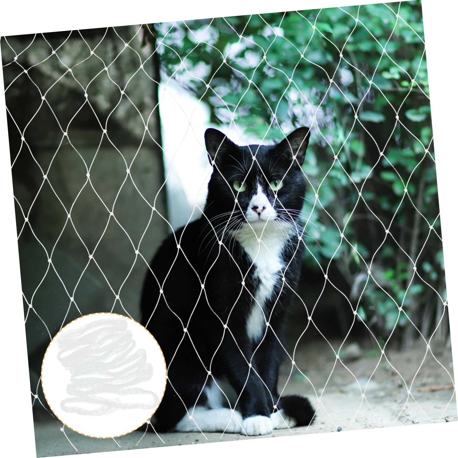 Supvox Netz Balkon Katze ohne Bohren Katzenbalkonnetz aus Nylon Anti Fall und Kratzfest für Balkon und Fenster