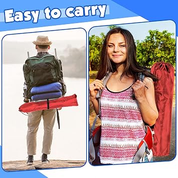 Folding Camping Chairs with Carrying Bag Portable Lawn Chairs Lightweight Beach Chairs Outdoor Collapsible Chair with Mesh Cup Holder for Travel Outside Camp Beach Fishing Sports