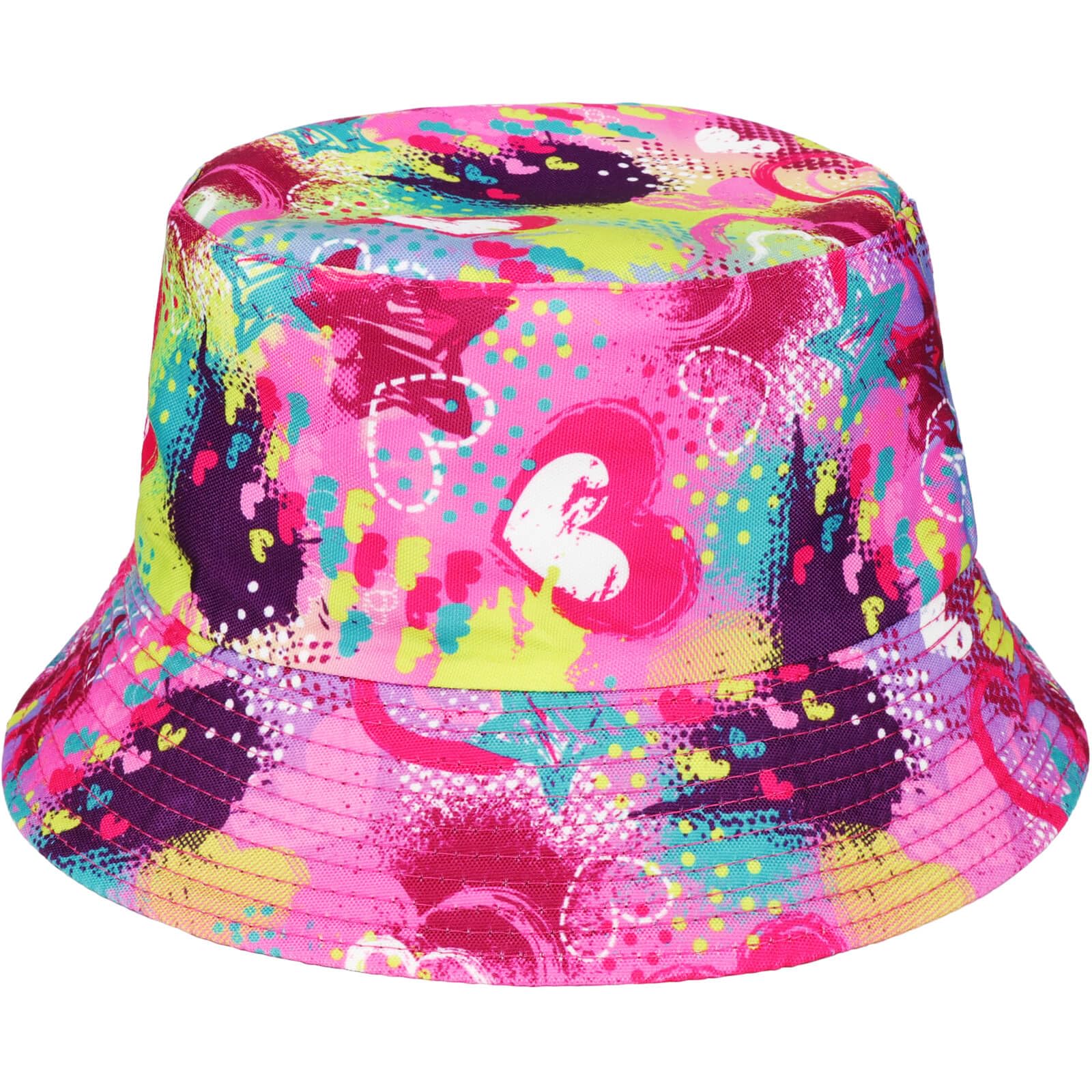DRESHOW Unisex Print Double-Side-Wear Reversible Bucket Hat Fisherman Wide Brim Beach Sun Hat
