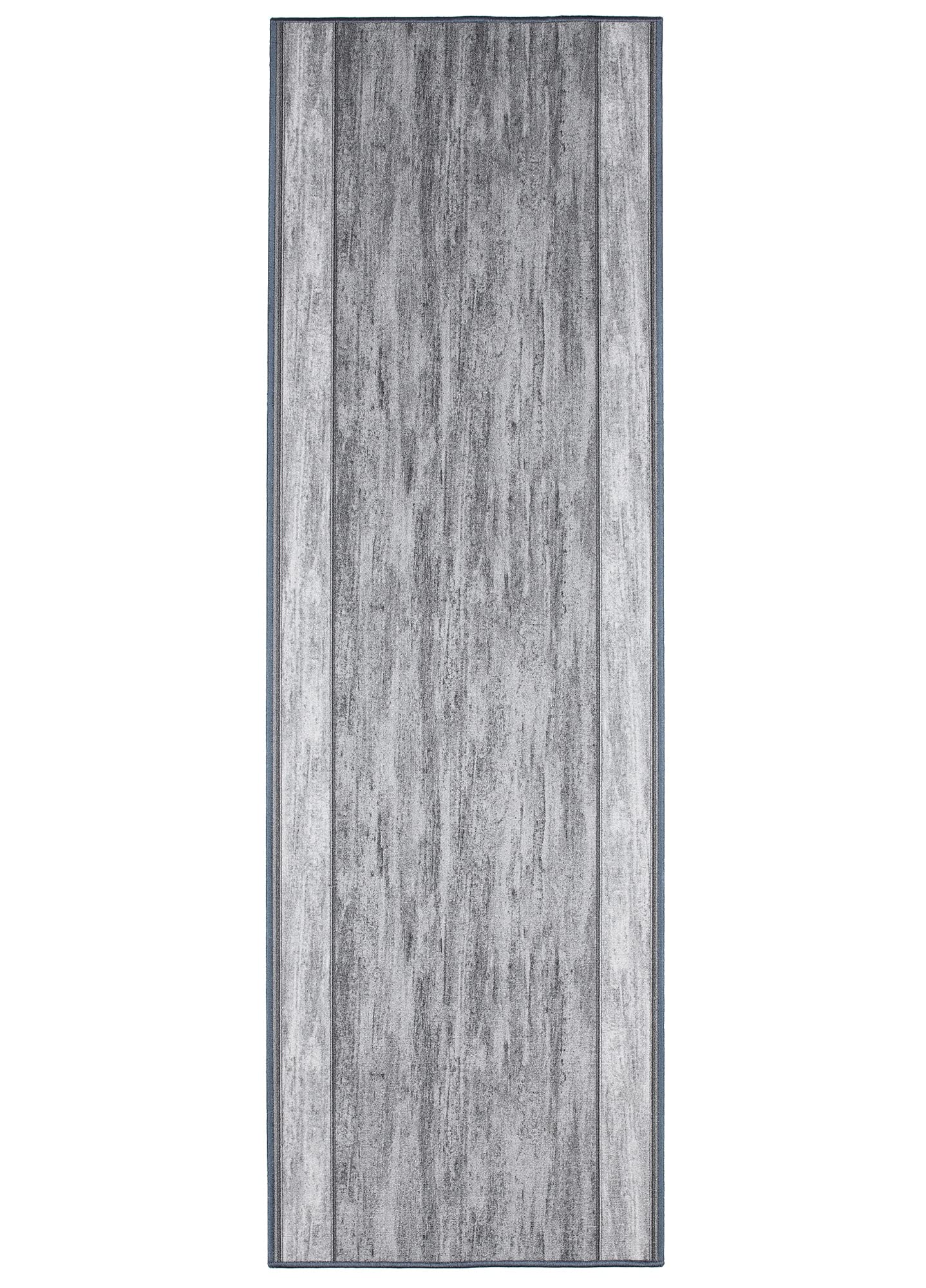 TAPISO Anti Rutsch Teppich Läufer rutschfest Brücke Meterware Modern Grau Hellgrau Meliert Streifen Design Flur Küche Wohnzimmer Diele 80 x 300 cm