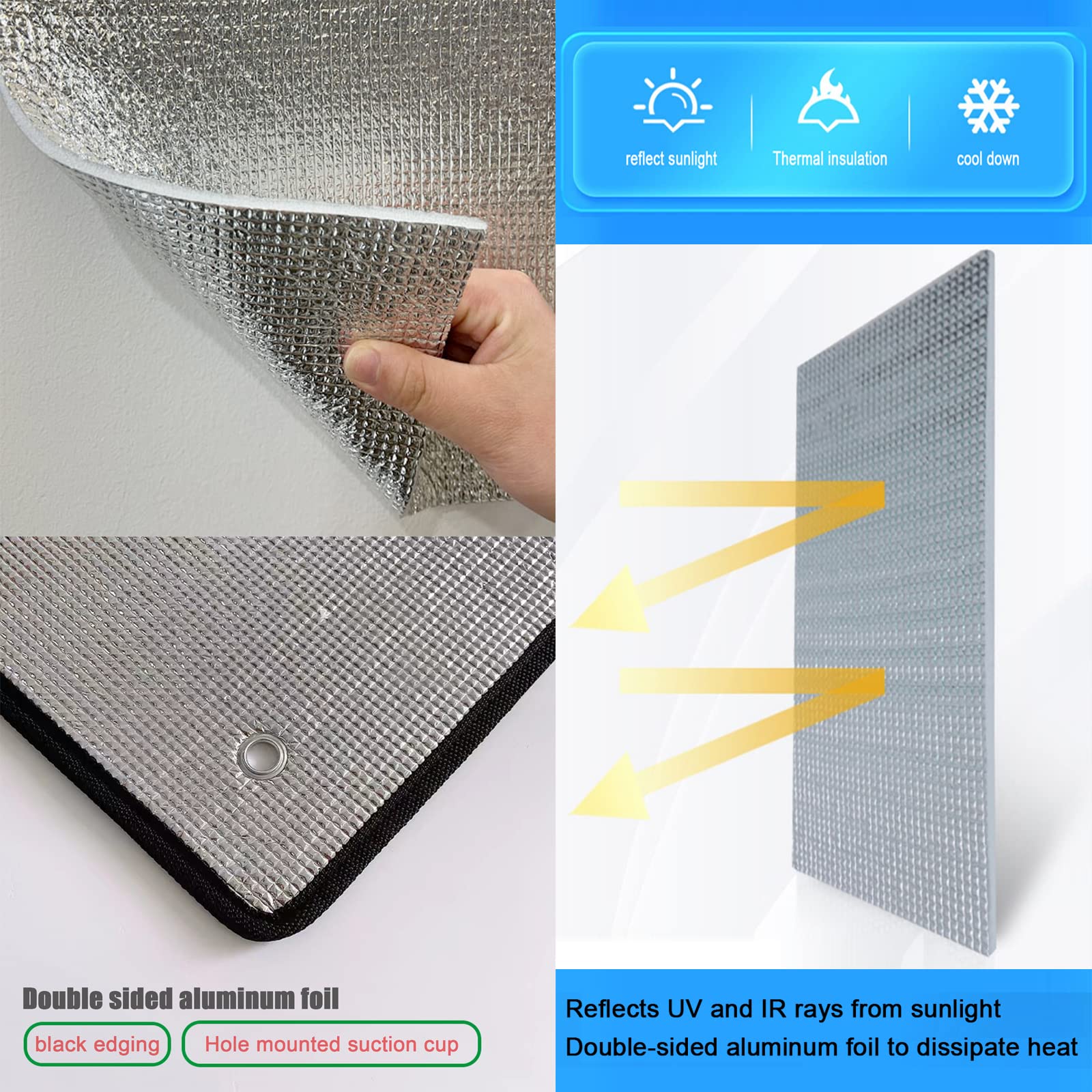 Questa Pellicola Oscurante Totale per finestre, con Isolamento Termico, Tinta Riflettente e Doppia Bolla di Alluminio, Offre Protezione UV, antiabbagliamento e Privacy per casa e Ufficio, ga