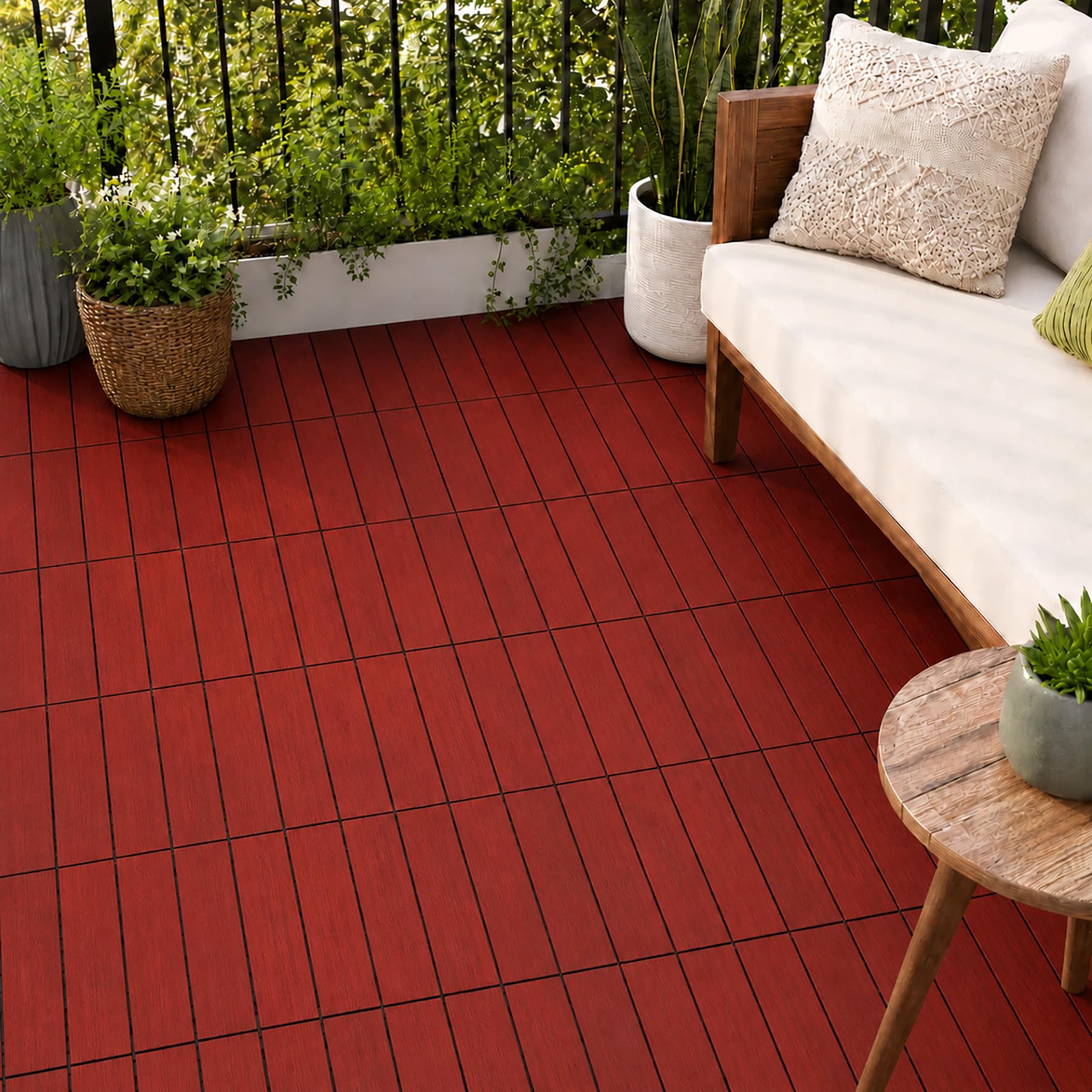 Amazon.com: Acacia Deck Tiles Interlocking Outdoor Flooring (10