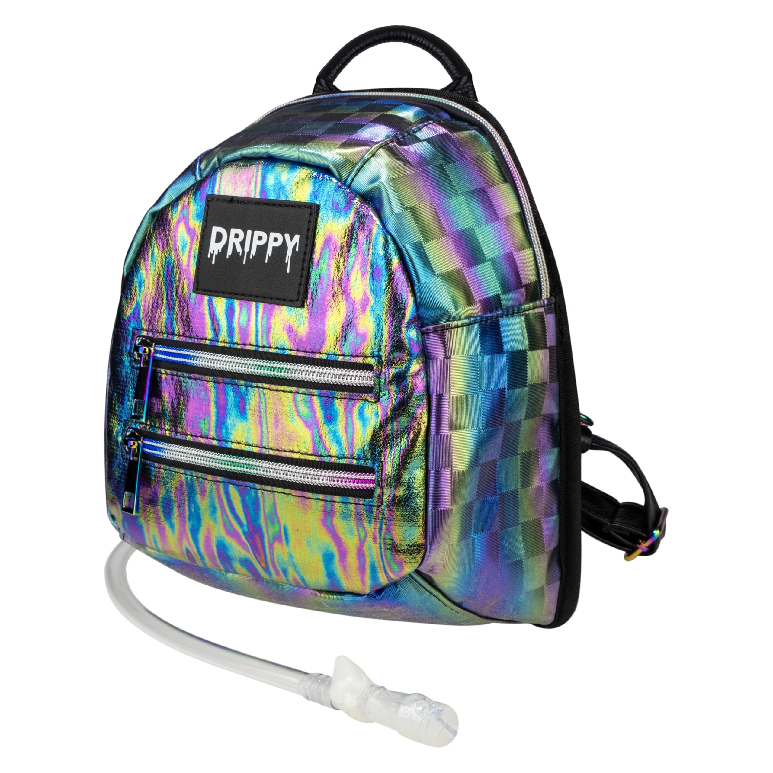Mini Rave Hydration Pack, Oil Slick, 1.5L US, Rave and Festival Fashion