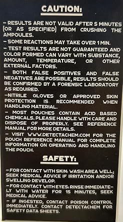 Residue Detection THC Drug Test Kit - Rapid Surface Residue Detector, 1 Mobile Detect Pouch