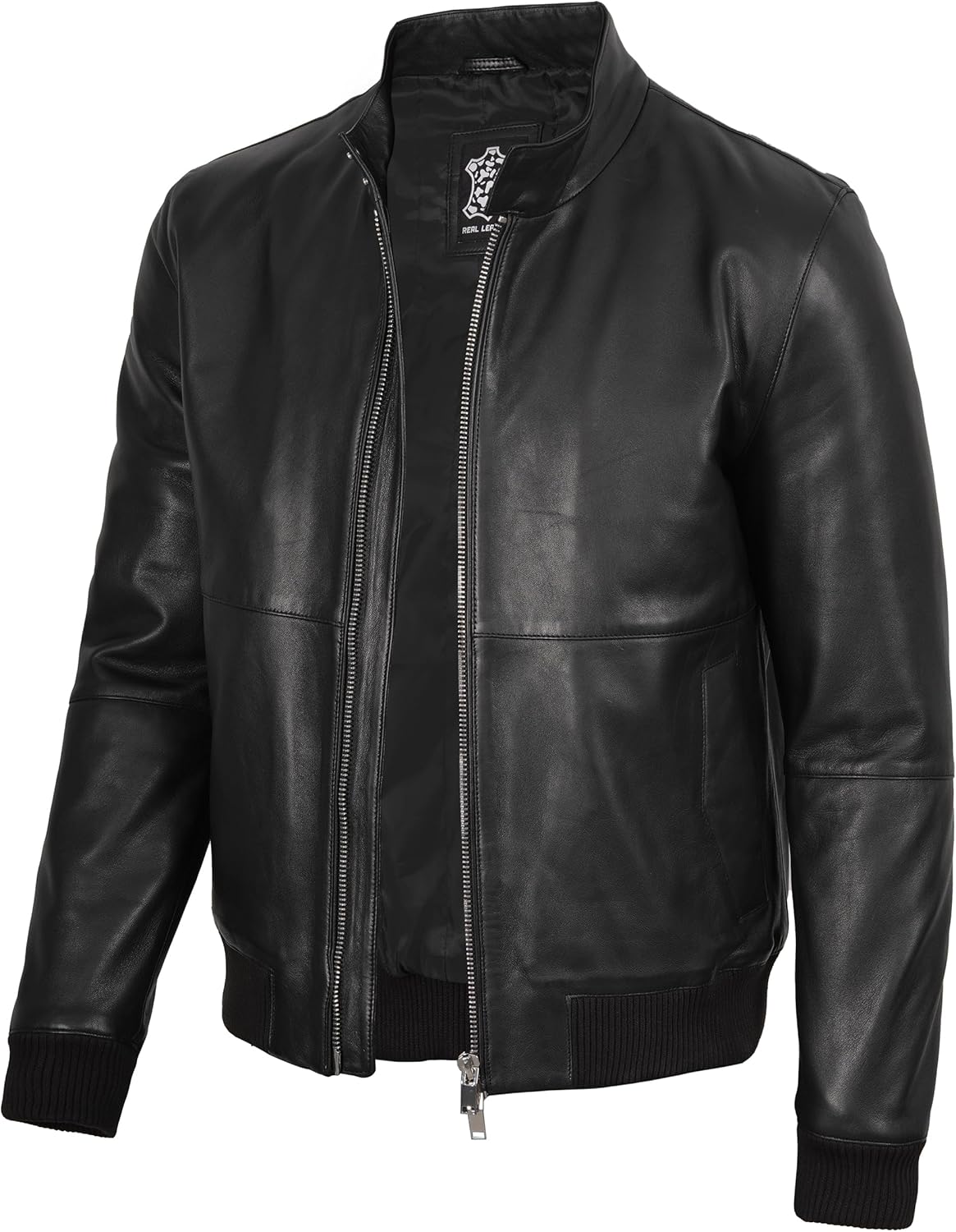 Decrum leather Bomber jacket men - Real Lambskin Fashion Leather Jacket Men