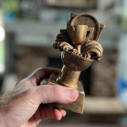 Miniatura 2 de Fantasy Football Trophy - Sillón quarterback Champion o perdedor trofeo de inodoro - Placa grabada gratis bajo petición