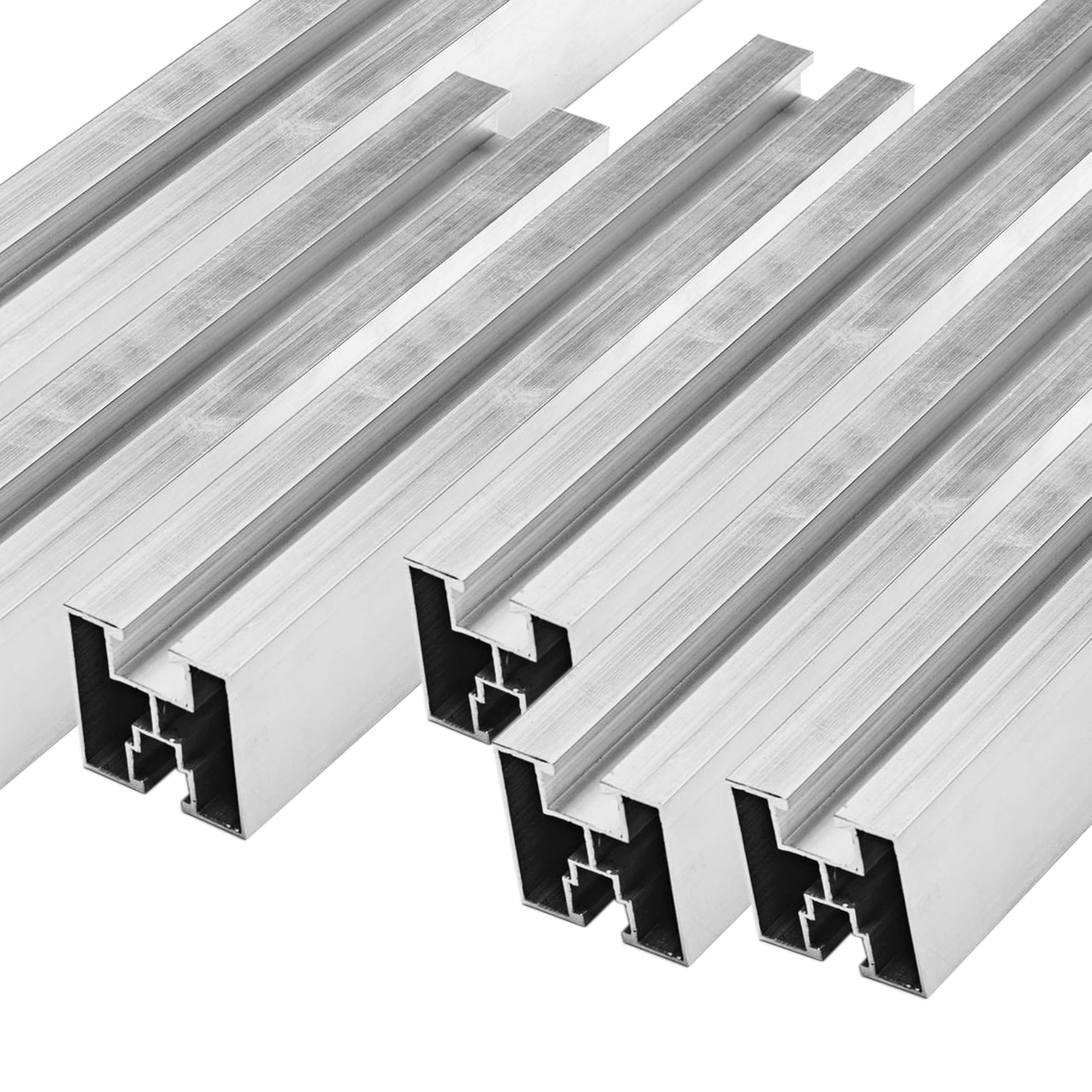 Gal Industrial Aluminiumprofil 40x40 mm Typ S | Länge 18m (9x2m) | Solarschiene Alu Solarprofil Nut 8 & Nut 10 Montageprofil | Photovoltaik Montageschiene
