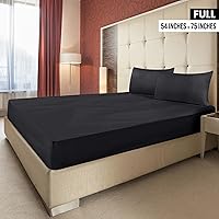 Vista 2 de Utopia Bedding Fitted Sheet - Pack of 2 Bottom Sheets - Soft Brushed Microfiber - Deep Pockets, Shrinkage & Fade Resistant - Easy Care (Full, Black)