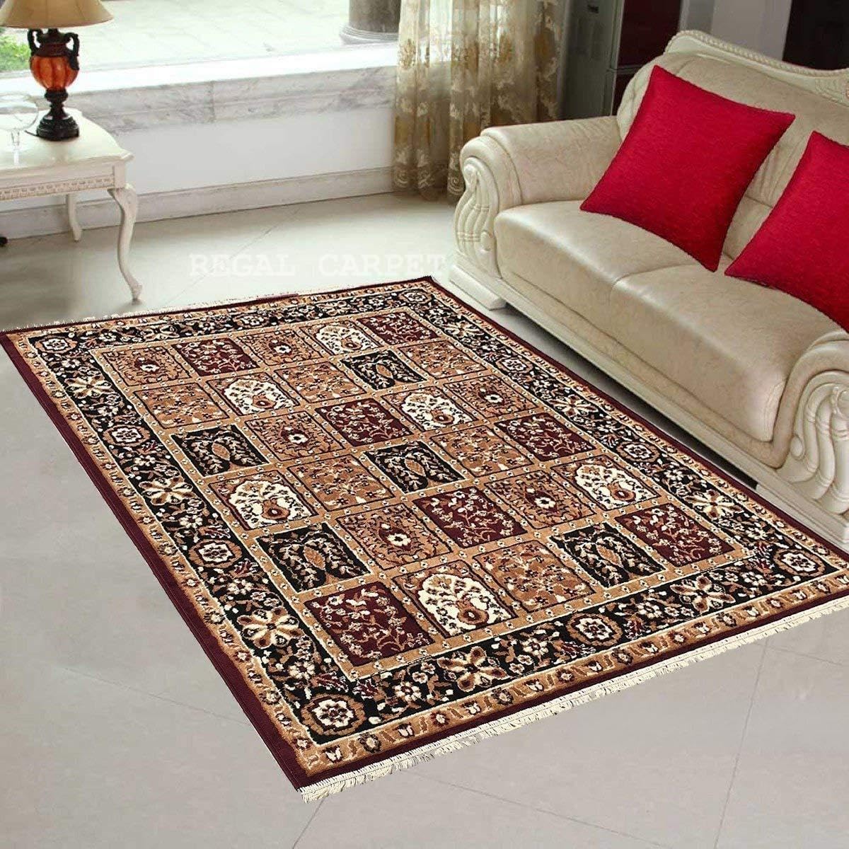 Regal Carpet Most Demanded Elegant Modern Floral Carpet 90 X 145 cm (3X5 Feet) Maroon Multi, Polypropylene-image-34