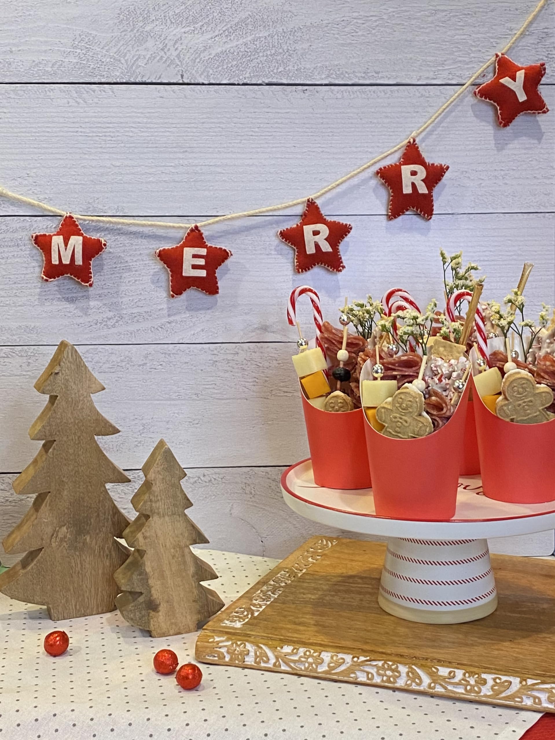 Colored Charcuterie Cups 14oz | French Fries, Popcorn, Candy, Appetizers. Pack of 50 Disposable Paper Snack Cups (Red)