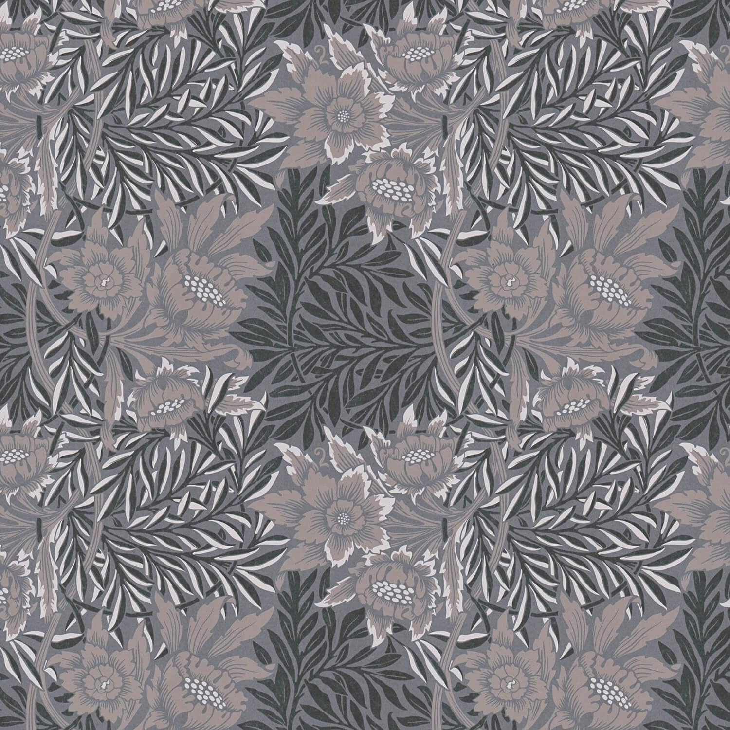 Papier peint intissé gris noir blanc Profhome revêtement mural rétro 5m2