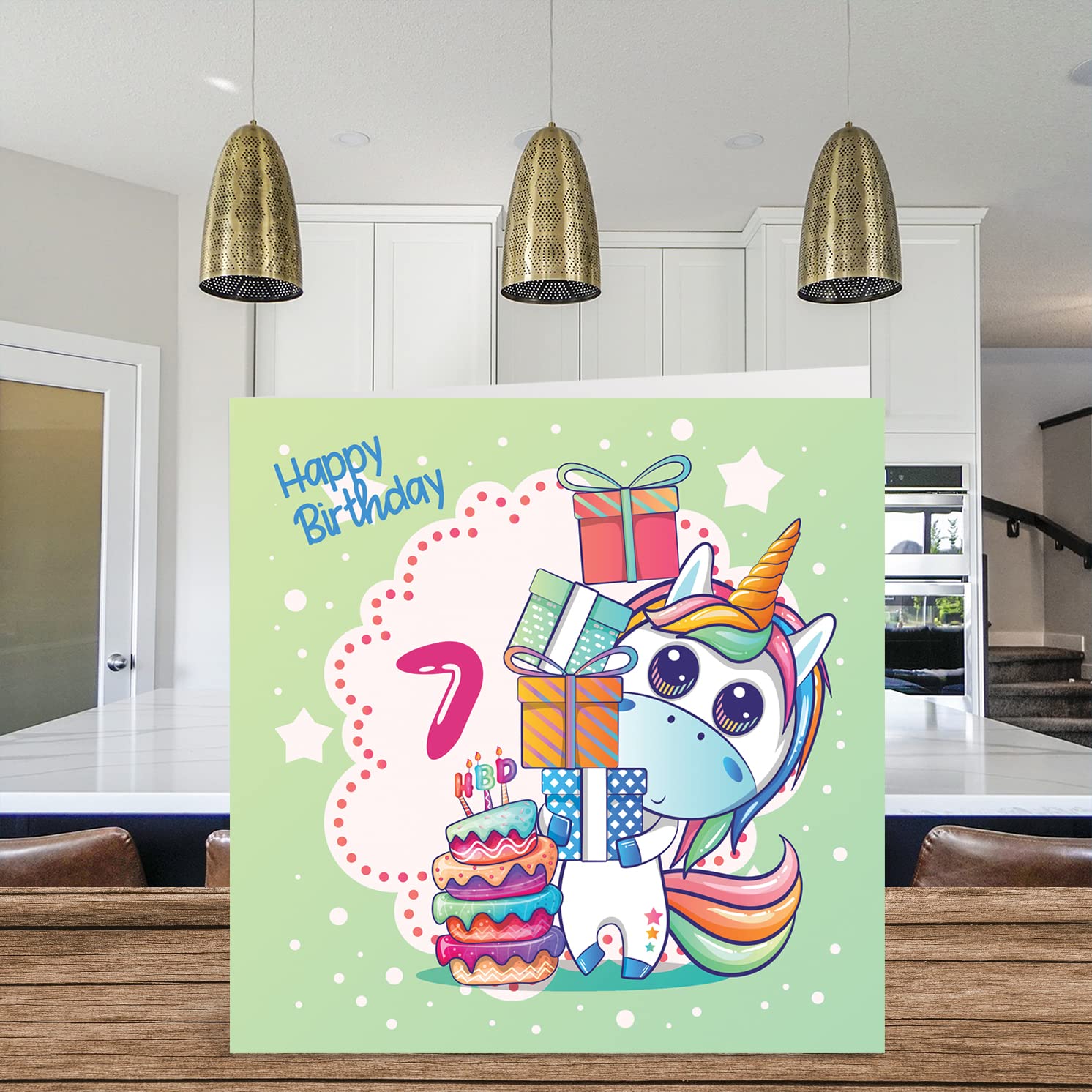Anniversaire 5 Ans Carte D'anniversaire Licorne Magique - Pour Fille 5 Ans - 145x145 Mm - Humoristique Et Mignonne Bureau Fille 8 Ans