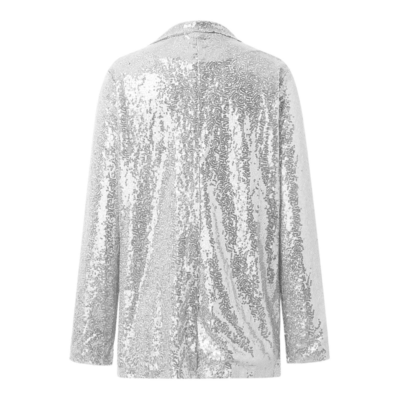Blazer Damen Sportlich, Sommer Blazer Damen Langärmelig Revers Leicht Blazer Slim Fit Vorne Offen Knopfleiste Elegant Business Arbeit Anzugjacken Breathable Ganzjährig Leichter Blazer Damen Sommer
